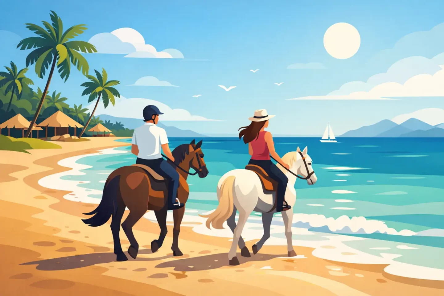 Horseback Riding On Beach Punta Cana Featured