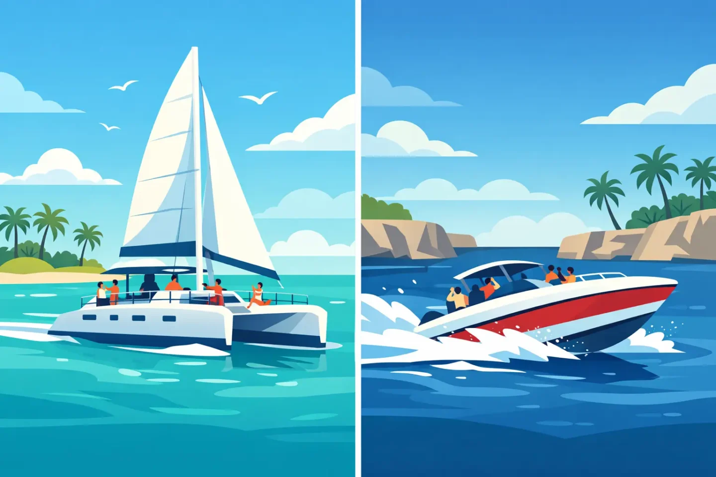 Catamaran Cruise Versus Speed Boat In Punta Cana Featured