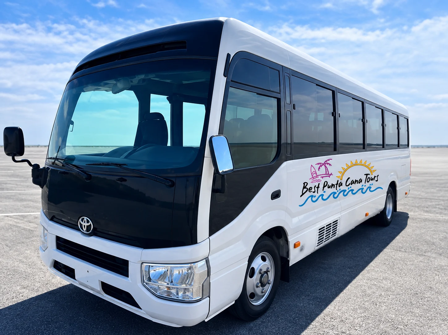 Best Punta Cana Tours group transportation bus in Punta Cana